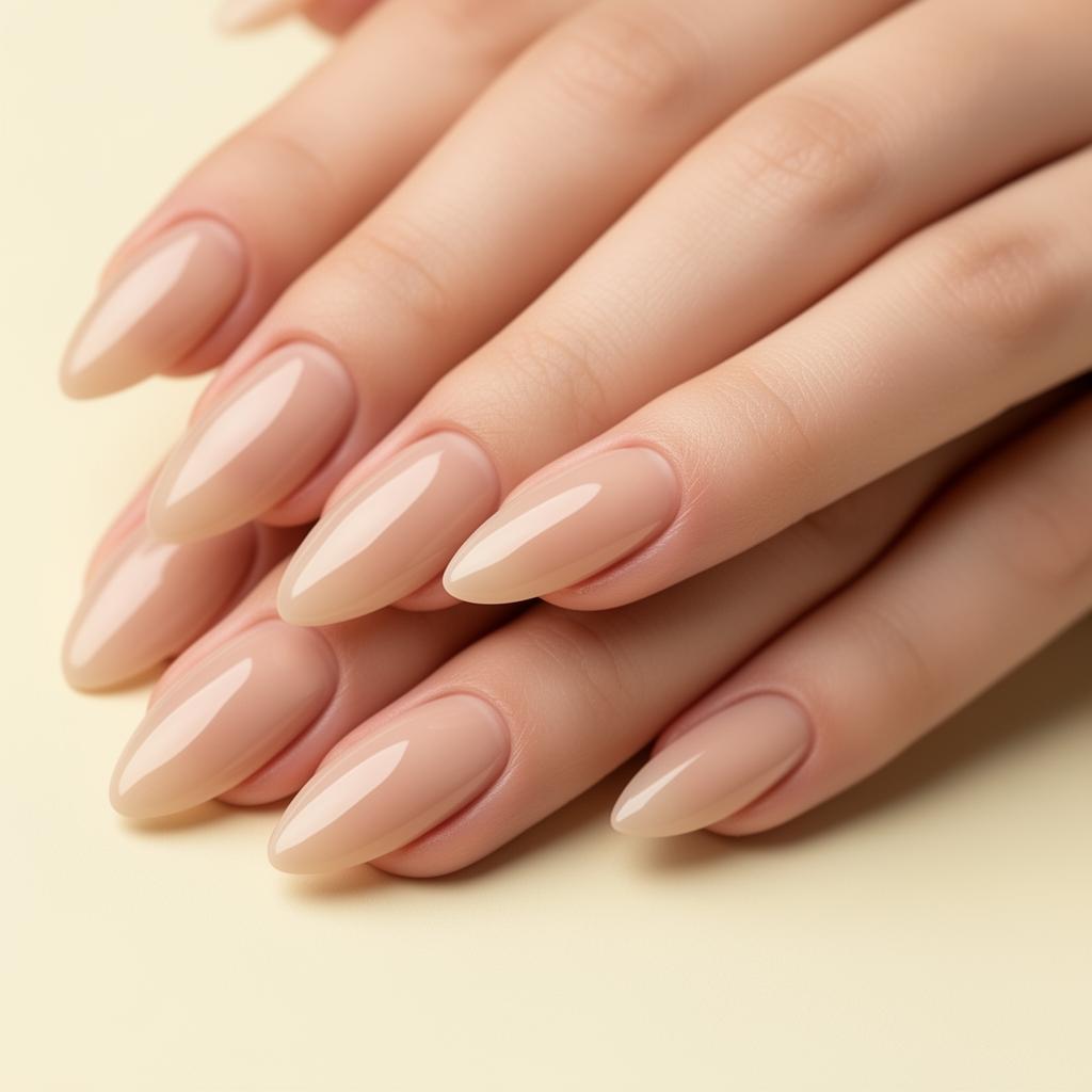Minimalist nude manicure